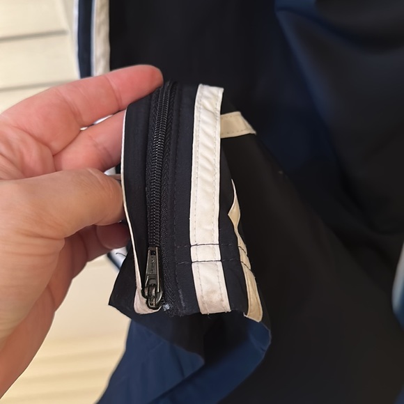 Men’s Navy with white stripes XL Adidas running pants - Picture 8 of 11